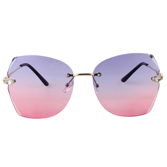 Occhiali da sole metallo viola signorina occhiali da sole alla moda per donna creativi