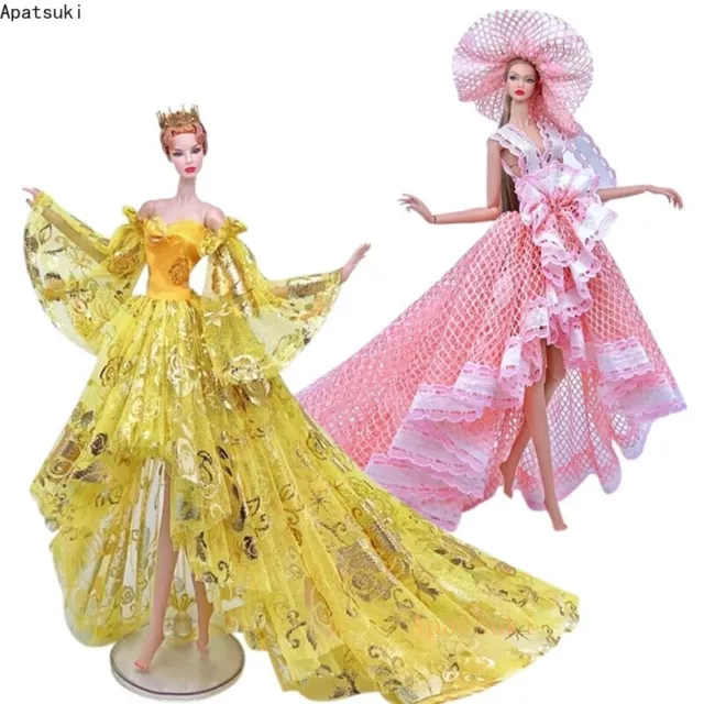 Barbie Doll Clothes Princess Trailing Wedding Dress Fantasy Toys