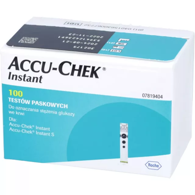 Accu Chek Instant 100 Test strips EXP: 2025-02-17