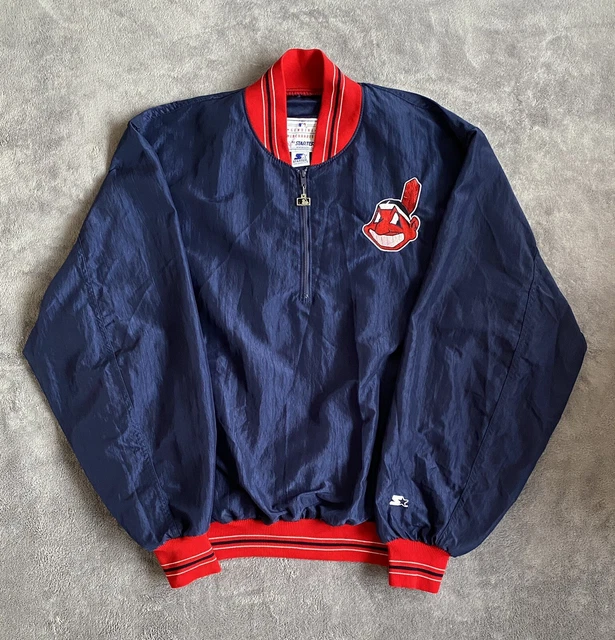 ジャケット・アウター MLB CLEVELAND INDIANS cotton jacket Cleveland Indians Jacket Size Small Boys Blue Baseball MLB