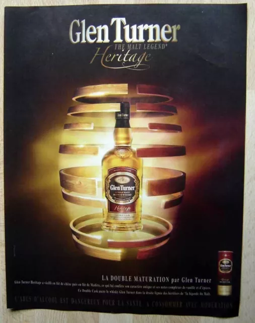 Publicité Papier - Scotch Whisky GLEN TURNER de 2015