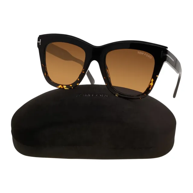 Tom Ford Sunglasses  FT0685 TF 685 Julie 05E Black/Havana/Gold Square Women's