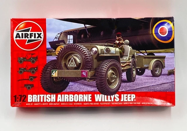 Airfix Willys MB Jeep Modellbausatz – Maßstab 1:32, 71 Teile, Inkl. Farben & Kleber – Perfektes Geschenk Für Modellbau-Fans