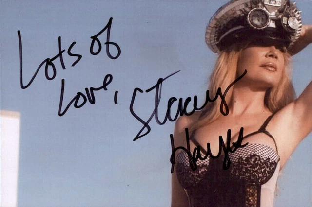 Stacey Hayes Signed 4x6 Photo Playboy Model Sexy Lingo Host INSREM Autograph