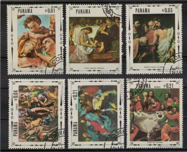 Panama: Nr. 1028-1033 gestempelt / religiöse Gemälde 1968