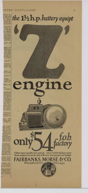 1923 Fairbanks Morse Co. Ad: Z Engine 1.5 HP - Chicago, Illinois