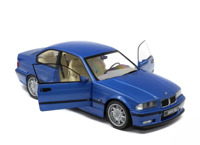 Solido 1/18 BMW E36 M3 coupé Bleu Estoril 1990 Neuve en boîte S1803901
