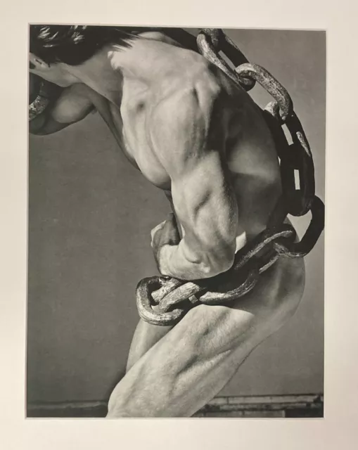 HERB RITTS  Man With Chain , 1985 Sheet Fed Photogravure Matted Frame Ready