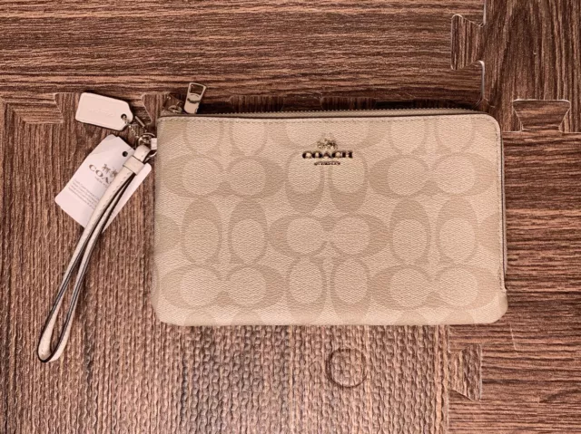 Coach f16109 store double zip wallet