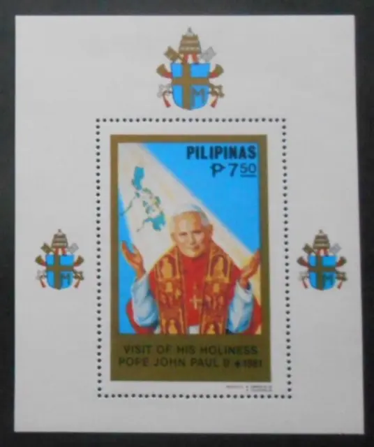 Philippinen 1981, Block, Religion, Papst Johannes Paul II, ** postfrisch