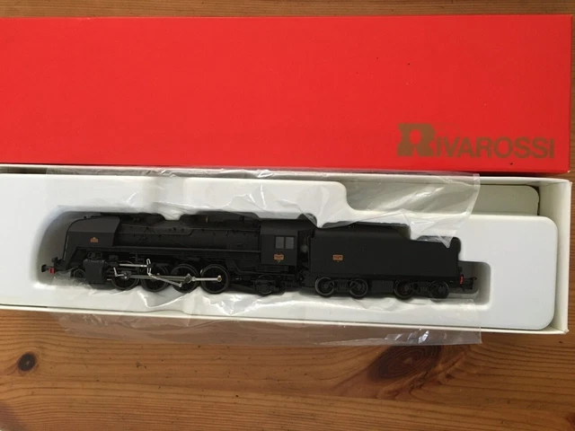Rivarossi SNCF Locomotive Vapeur HO – Édition 1985, Moulé Sous Pression, Marron Chocolat – Italie