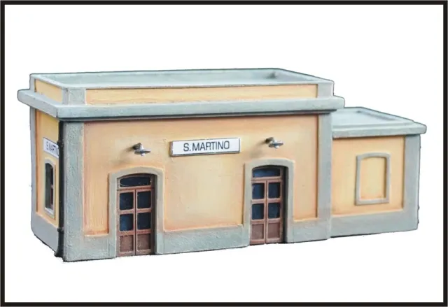 NINIVE 42H Stazione FS Magazzino deposito kit resina diorama ferroviario H0 1:87