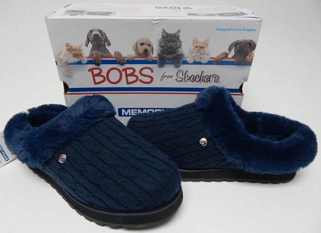 Bobs De SKECHERS Souvenirs Glace Ange Taille 8 W Large EU 38 Femmes Bleu Marine