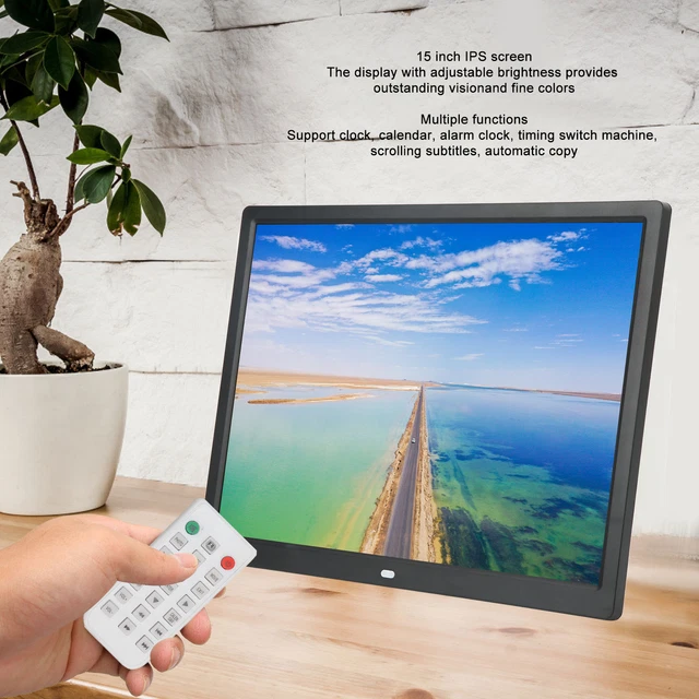 (Prise UE)Cadre Photo Intelligent Calendrier De Cadre Photo Numérique Avec Vue
