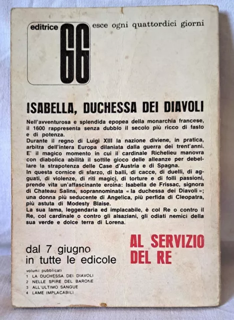 Fumetto erotico ISABELLA Anno 1 n.4 Prima Serie 1966 LAME IMPLACABILI edit.  66 3