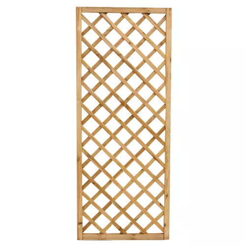 Panneau Grillé Rectangulaire en Bois de Pin CM 60x180 pour Terrasse Jardin