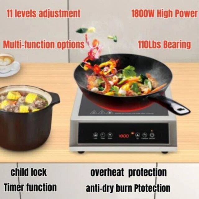 K1004 2001800W INDUCTION Cooktop Countertop Cooker Safe Burner Stove