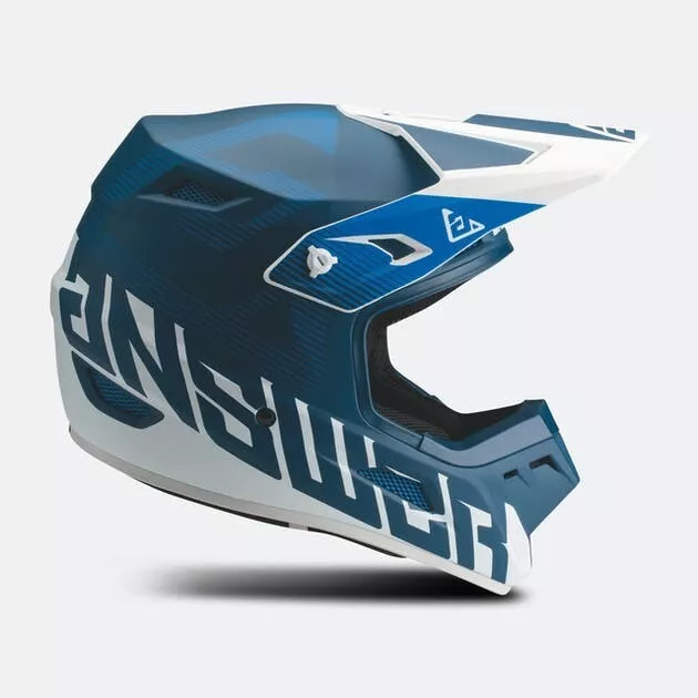 Answer YOUTH MX Motocross Helmet AR-1 Blue / White Off Road Kids Enduro ATV Quad