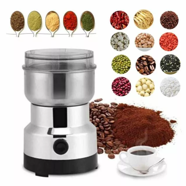 Electric Coffee Grinder Grinding Milling Nut Bean Spice Matte 4 Blades Blender