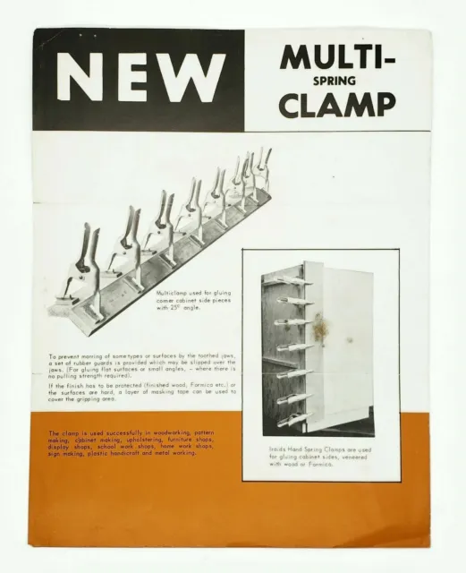 1960 Iraids Hand Multi Spring Clamps With Pivoting Jaws Advertising Catalog