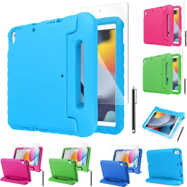 Kids Case For iPad 10th 9th 8th 7th Generation Shockproof EVA Handle Stand Cover