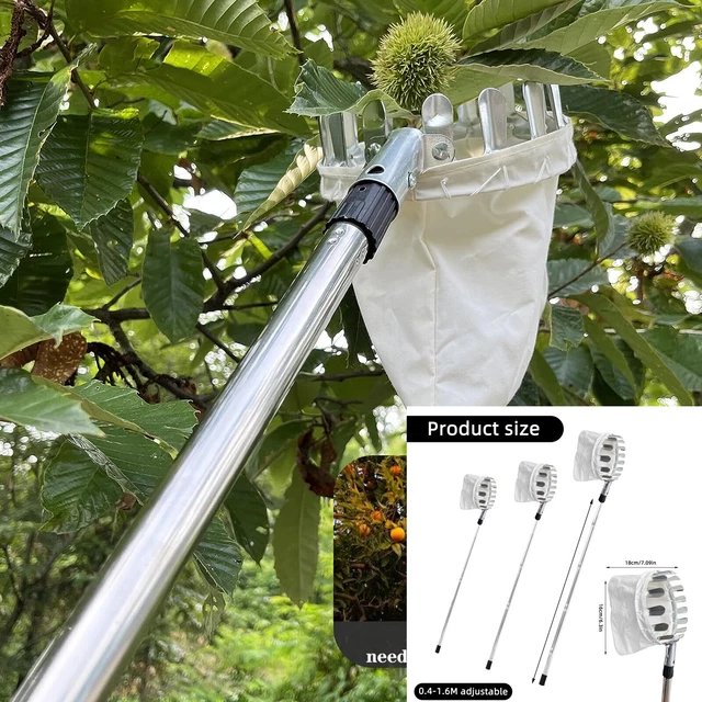 FRUIT PICKER APPLE Picker with Telescopic Handle Fruit Picker Tool with ...