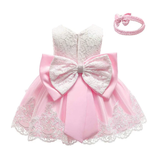 Abito tutù per bambini bambina festa nodo con fiocco concorso matrimonio principessa battesimo 7