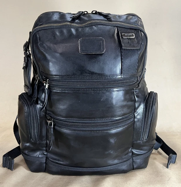 Preowned Tumi Alpha Bravo Knox Backpack Rucksack 22681DCC2 Black Canvas Leather 2