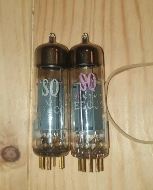 Nice Pair E80CC Philips Miniwatt SQ Special Quality  Well Matched