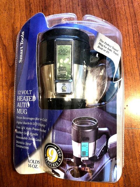 Smart Tools 12 Volt Heated Auto Mug Holds 16oz Travel New