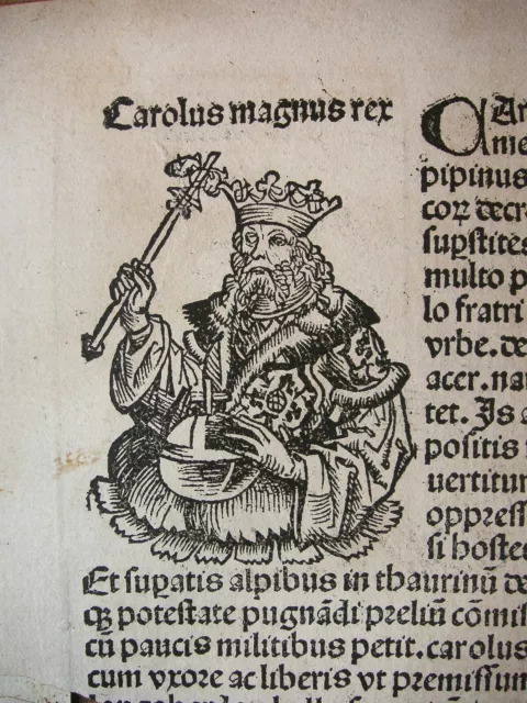 1493, Schedel, Karl Der Grosse/ Komet, Papst Leo Iii. Holzschnitte, Clxviii