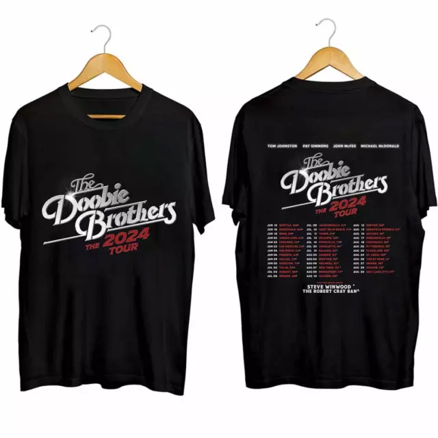 Doobie Brothers 2024 T Shirt  2024 Concert Shirt Size S-5XL, Black, Cotton