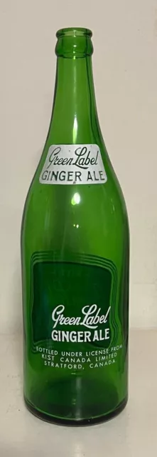 Label misprint - Kist Green - 30oz Soda Pop Bottle - Stratford, Ontario, Canada 3