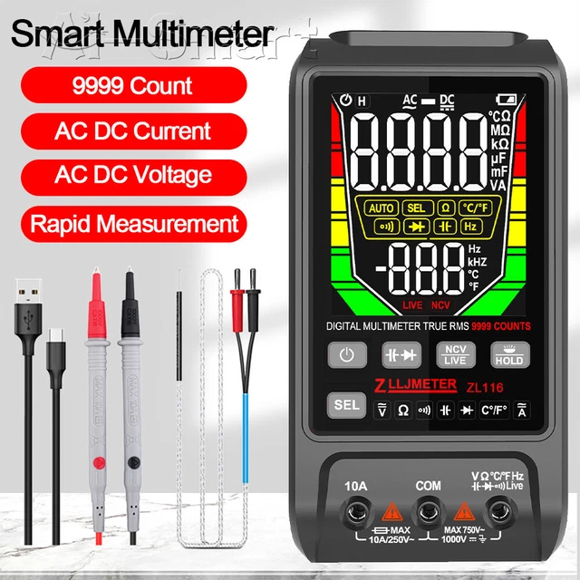DIGITAL MULTIMETER VOLTMETER ZL116 AC DC Ammeter Ohmmeter Volt Meter