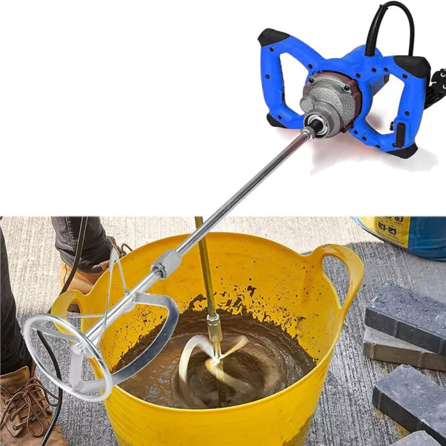 2600W Handheld Electric Concrete Cement Mixer drywall mud Mortar Mixing 6 Speed