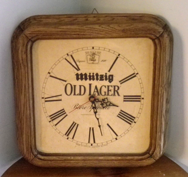 Ancienne Horloge Publicitaire Bières Alsacienne Mutzig Old Lager Heineken