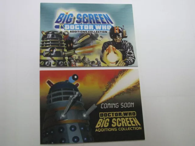 Dr Who Doctor Who Big Screen Additions Promo Card Set PR1/PR2 Daleks