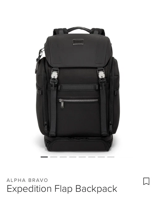 🔥✅ TUMI Alpha Bravo Expedition Flap Backpack - Black - ONLY ONE Read ad 👀