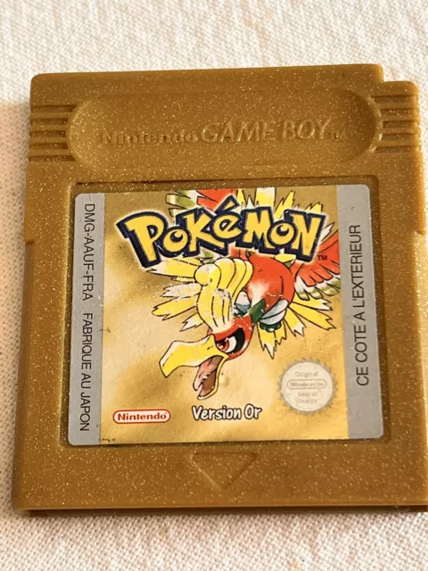 cartouche jeu Pokémon Version Or  - Nintendo Gameboy DMG AAUF FRA game boy