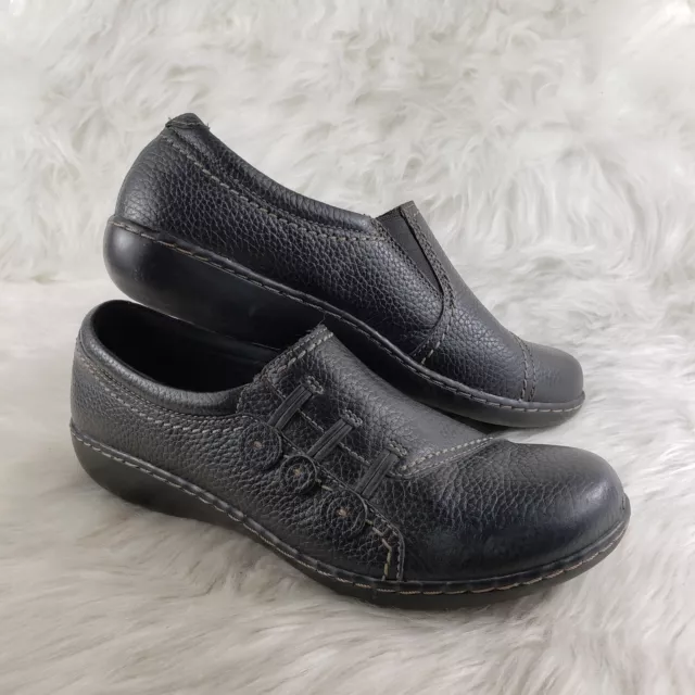 CLARKS COLLECTION 15260 Black Slip On Casual Shoes Womens Size US 9 $22 ...