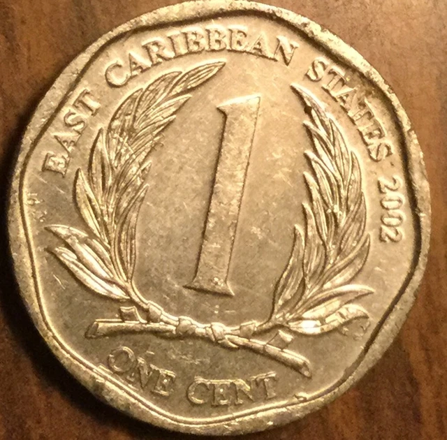 2002 East Caribbean States 1 Cent Coin