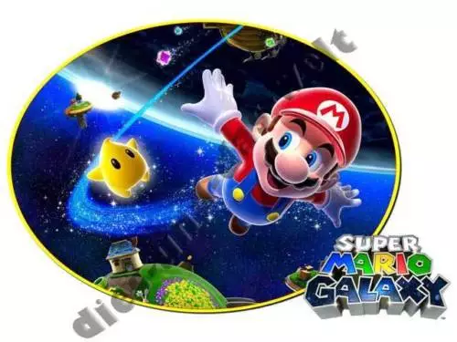 ★ Cooles SUPER MARIO Galaxy ★ Bügelbild oder Flicken NEU 14 x 10cm GROSS ★