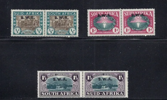 SOUTH WEST AFRICA 1939 HUGUENOT pairs VF MH