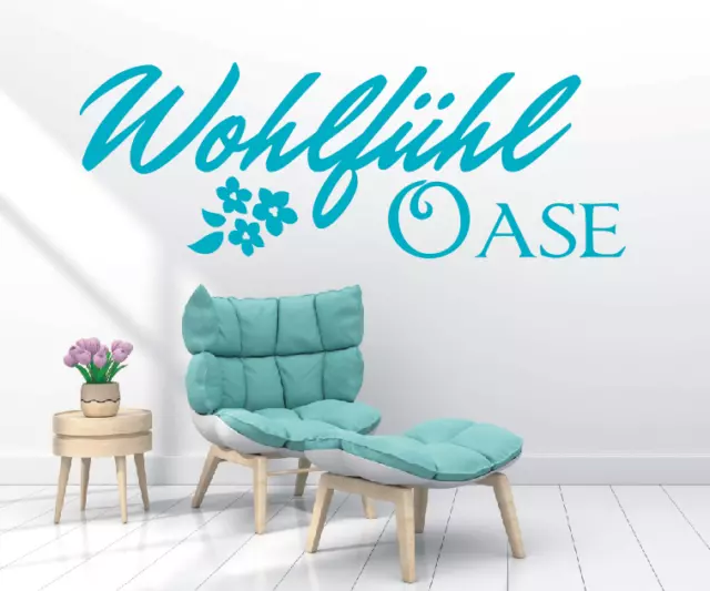 Wandtattoo Wohlfühl Oase Sticker Wandbild Wandaufkleber Sprüche Wellness Bad