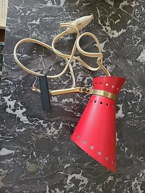 Lampe Diabolo Applique rouge  Vintage Design