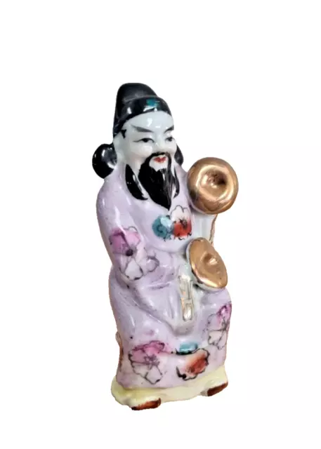 vintage Chinese Porcelain Figurine Statue ornament 3.5" oriental