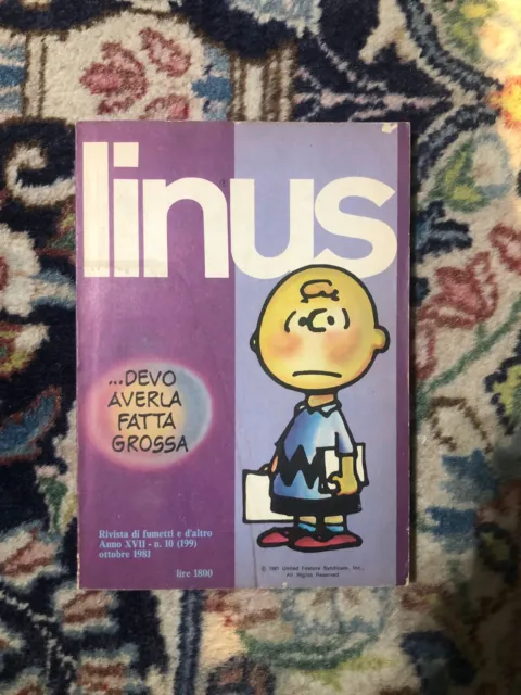 Linus - Anno XVII Numero 10 - Rivista Di Fumetti E Altro - Milano Libri - 1981