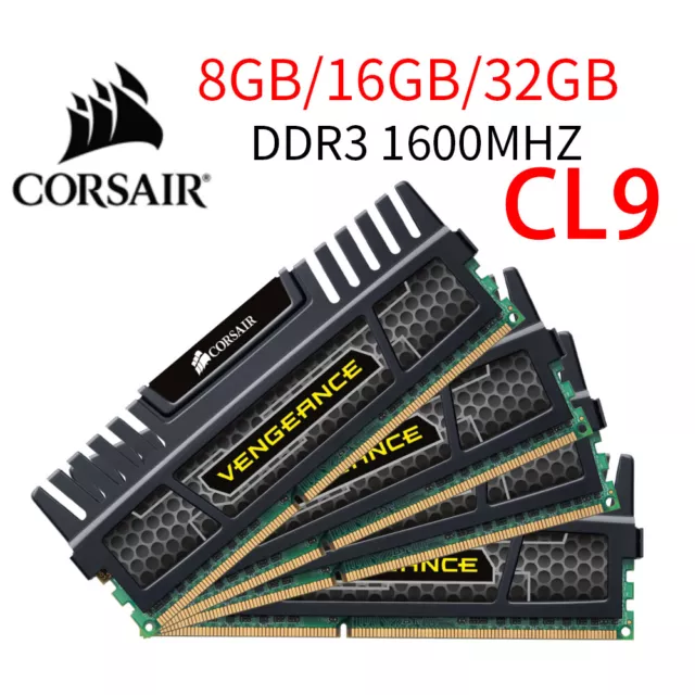 Corsair 32GB 16GB 8GB 4G DDR3 1600MHz CL9 PC3-12800U Desktop PC Memory SDRAM LOT