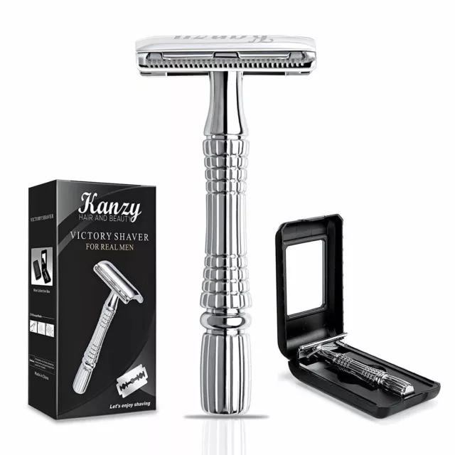 Double Edge Safety Razor Shaver Long Handle Barber Shaving/Styling Beard Razor