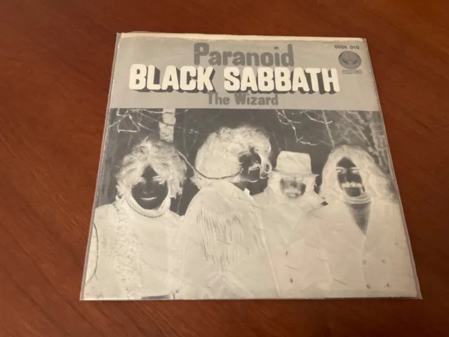BLACK SABBATH-PARANOID/THE WIZARD 45 giri 6059 010 VERTIGO RARE!! 1970